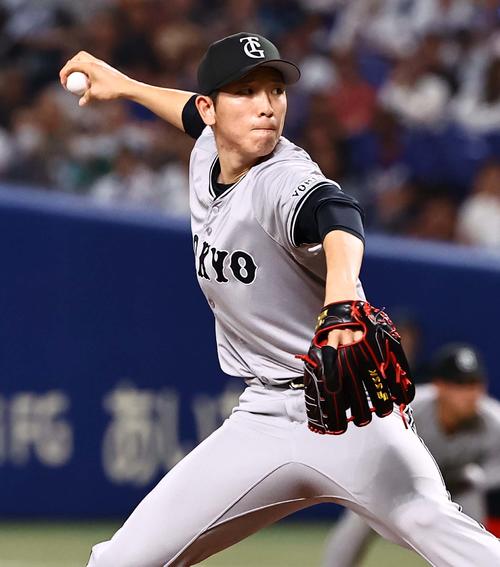 中日対巨人　巨人先発の戸郷（撮影・上田博志）