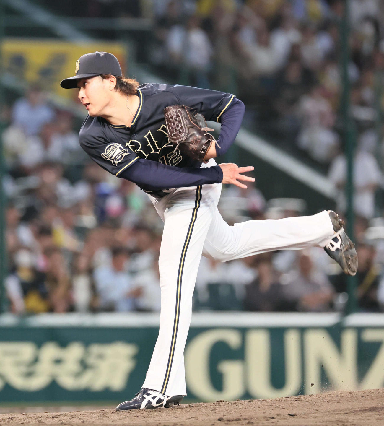 阪神対オリックス　オリックス先発の東は6回まで1安打無失点と好投する（撮影・宮崎幸一）