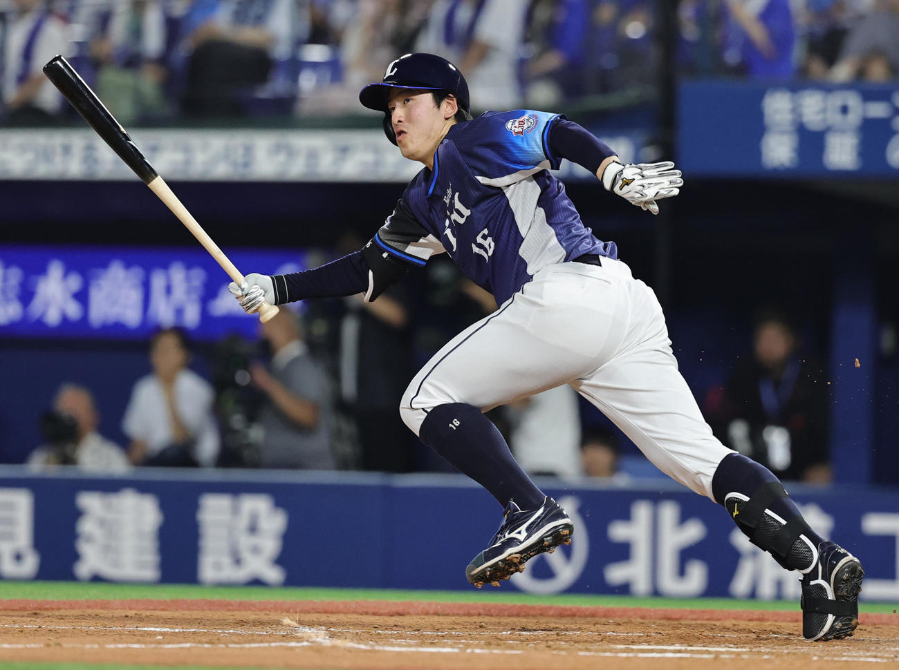 DeNA対西武　4回表西武2死一塁、投ゴロに倒れる隅田（撮影・野上伸悟）