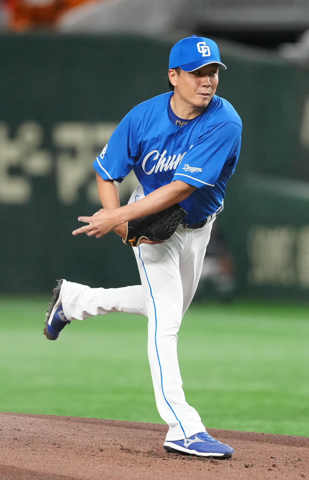 巨人対中日　中日先発の大野（撮影・江口和貴）