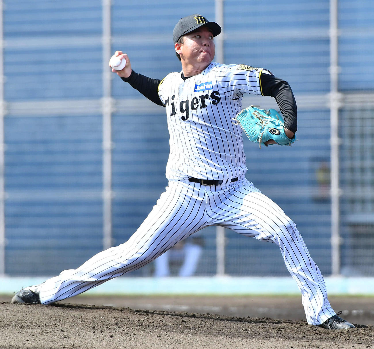 フェニックスリーグ　阪神対くふうハヤテで先発する村上頌樹（2025年10月9日撮影）
