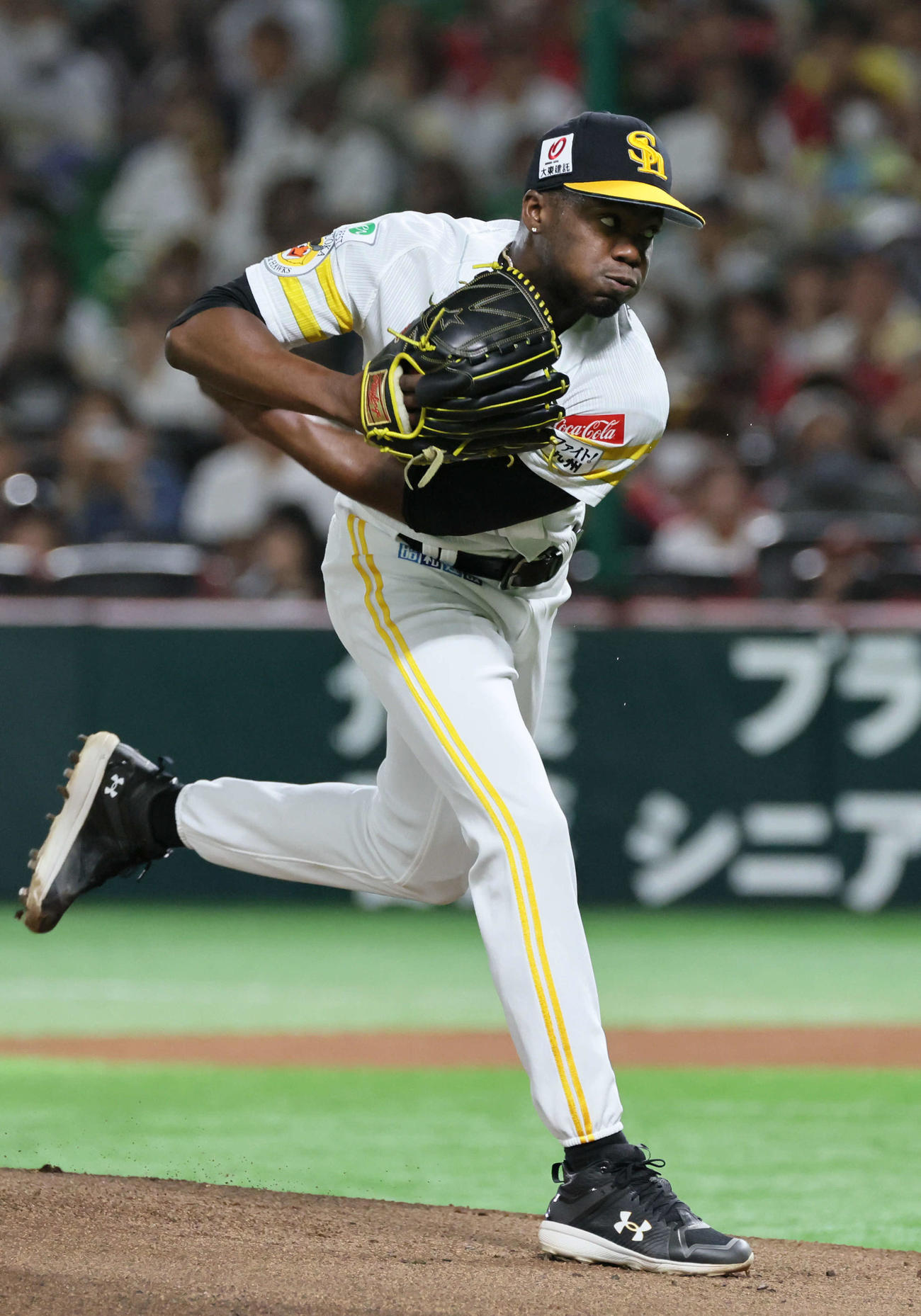 ソフトバンク対日本ハム　ソフトバンク先発のモイネロ（撮影・加藤孝規）
