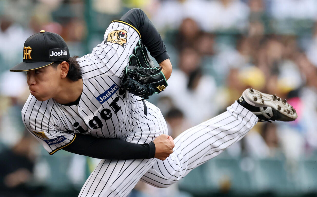 阪神対中日　4回表、阪神3番手で登板する工藤（撮影・加藤哉）