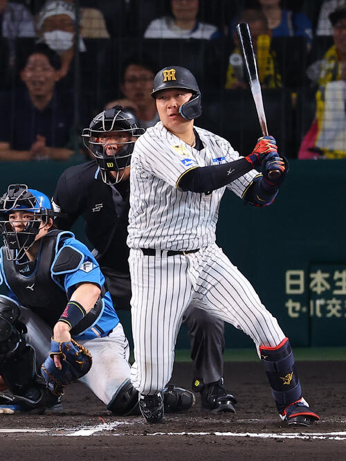 阪神対日本ハム　7回裏阪神無死、大山悠輔は安打を放つ（撮影・上田博志）