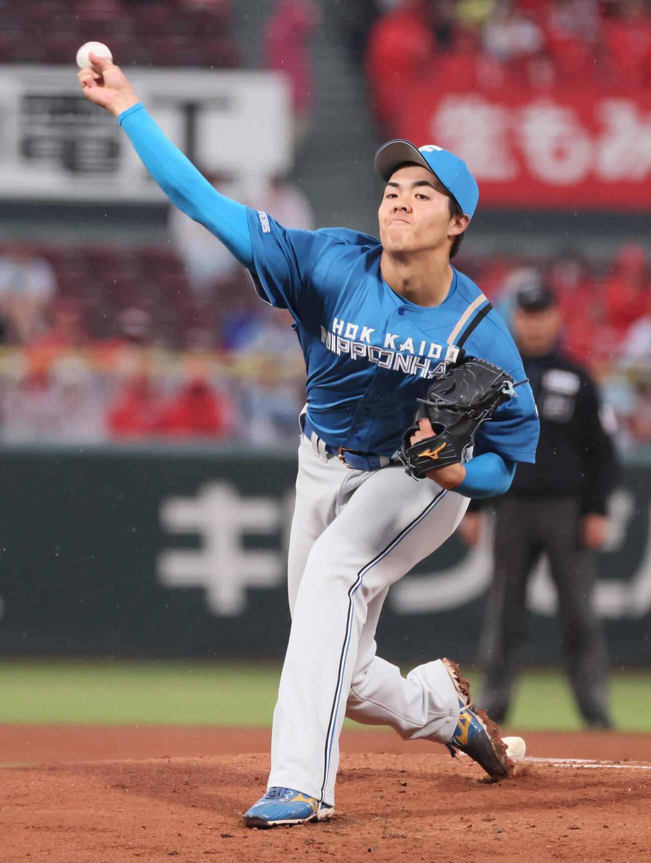 広島対日本ハム　日本ハム先発の柴田獅子（撮影・加藤孝規）