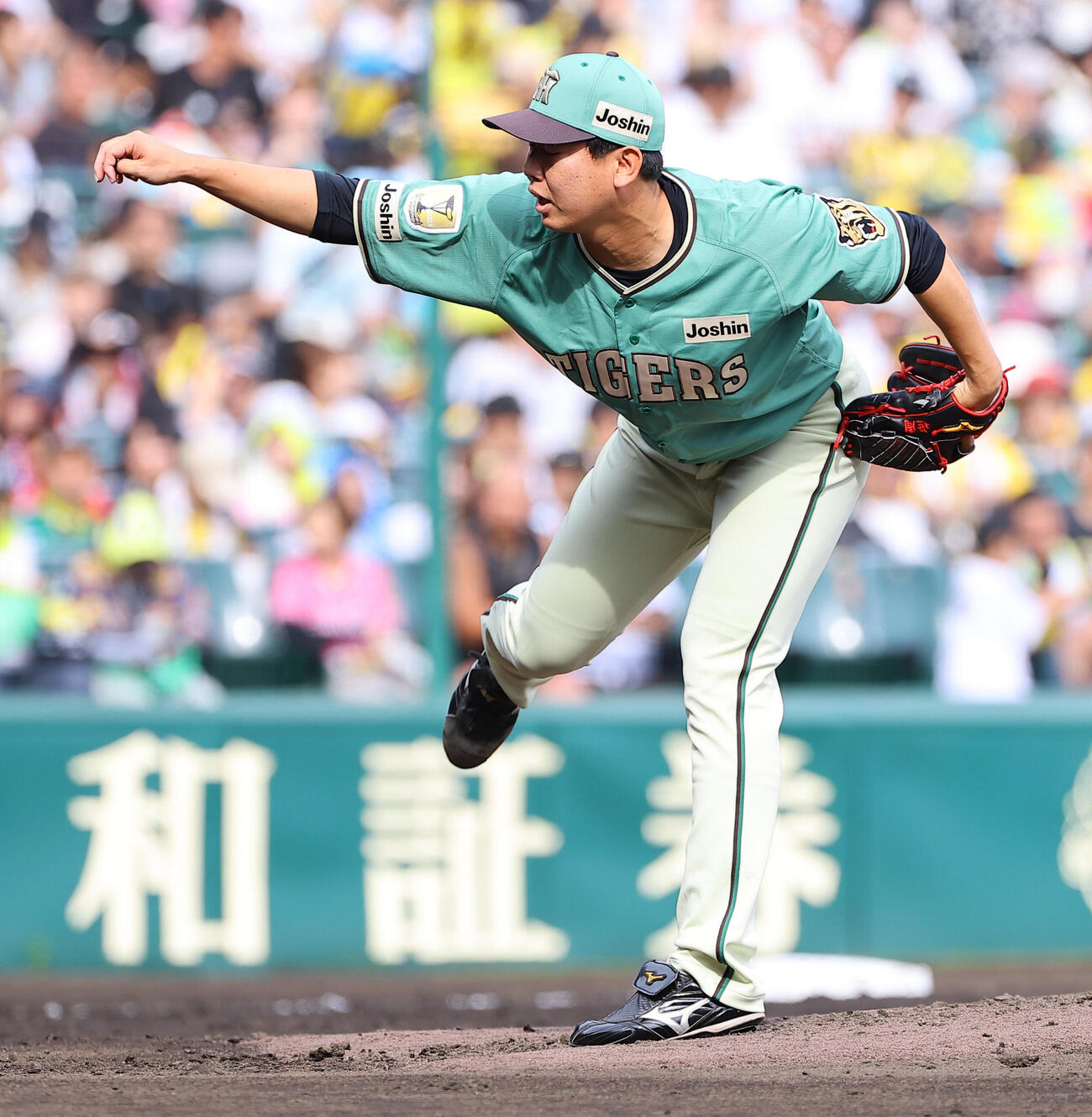 阪神対楽天　阪神2番手の畠世周（撮影・上田博志）