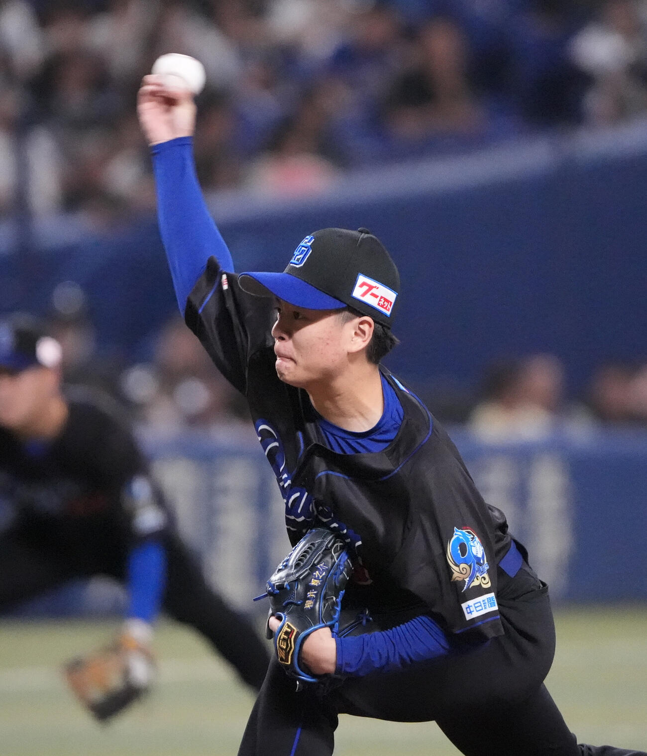 中日対DeNA 1回表、登板する中日先発の桜井頼之介（撮影・森本幸一）