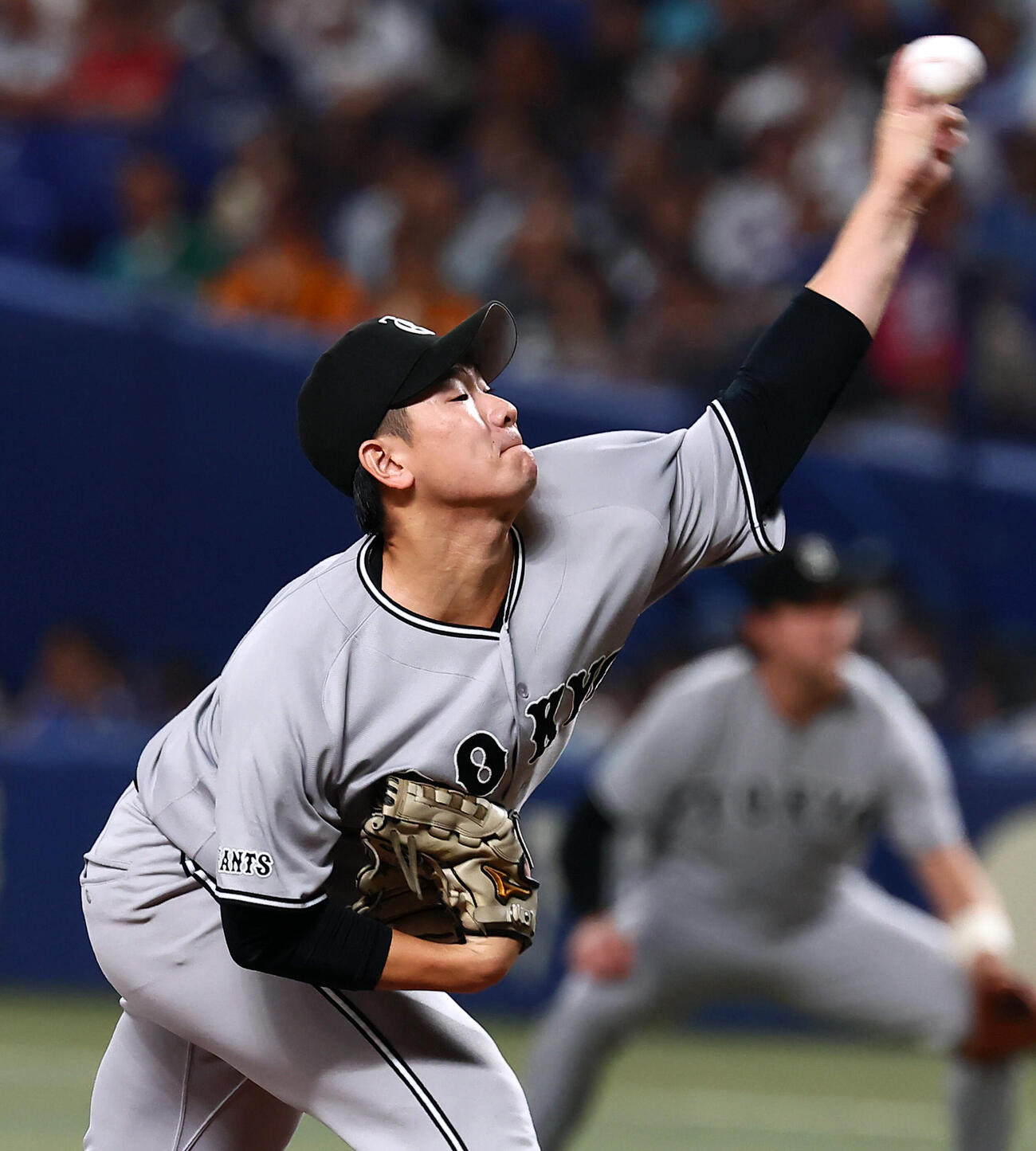 中日対巨人中日戦に先発する巨人井上温大（撮影・加藤哉）