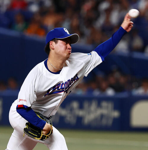 中日対巨人巨人戦に先発する中日金丸夢斗（撮影・加藤哉）