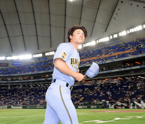 巨人対阪神　巨人に勝利し笑顔を見せる阪神前川右京（撮影・たえ見朱実）