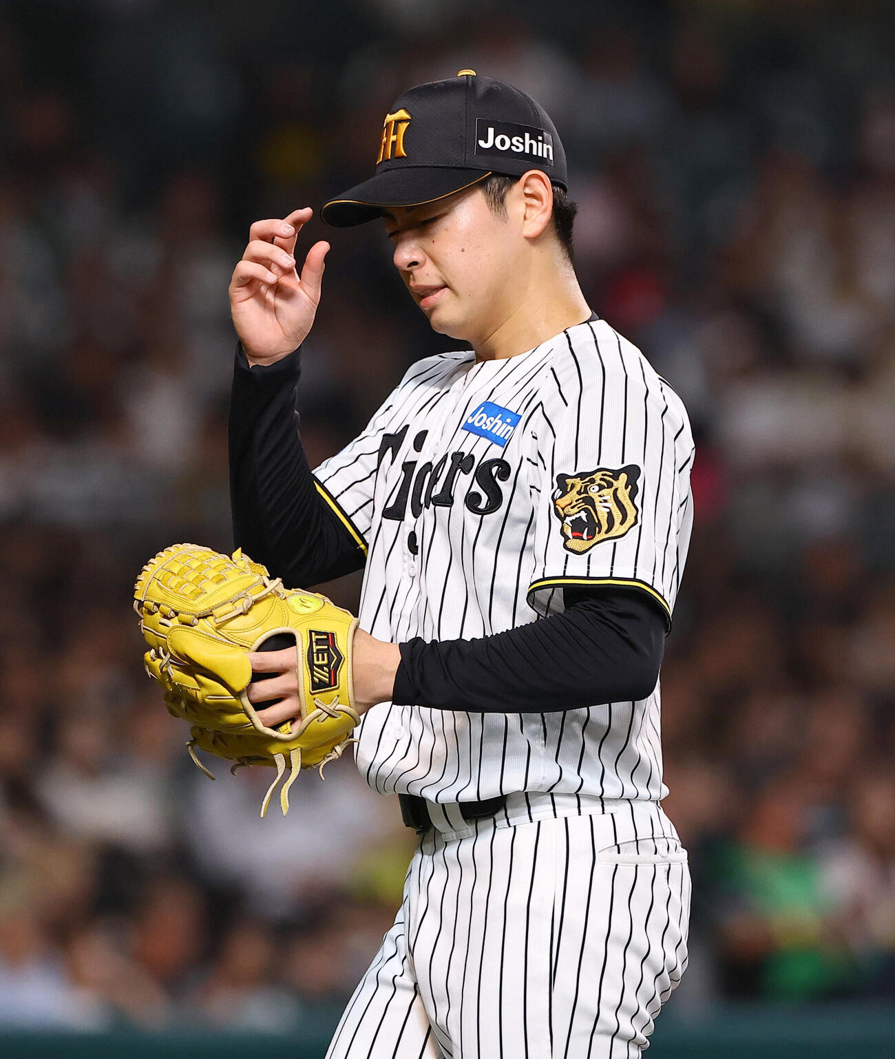 阪神対ヤクルト　6回2失点で降板する下村海翔（撮影・上田博志）