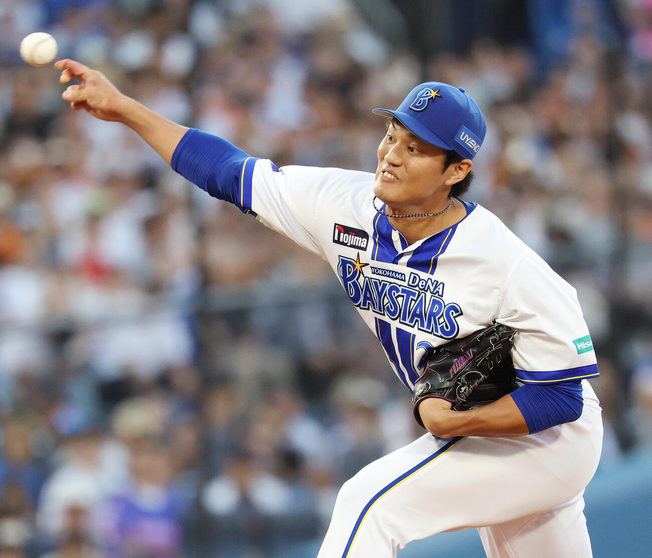 DeNA対巨人　DeNA先発の藤浪晋太郎（撮影・宮地輝）