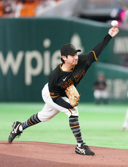 巨人対中日　巨人先発の竹丸和幸（撮影・江口和貴）