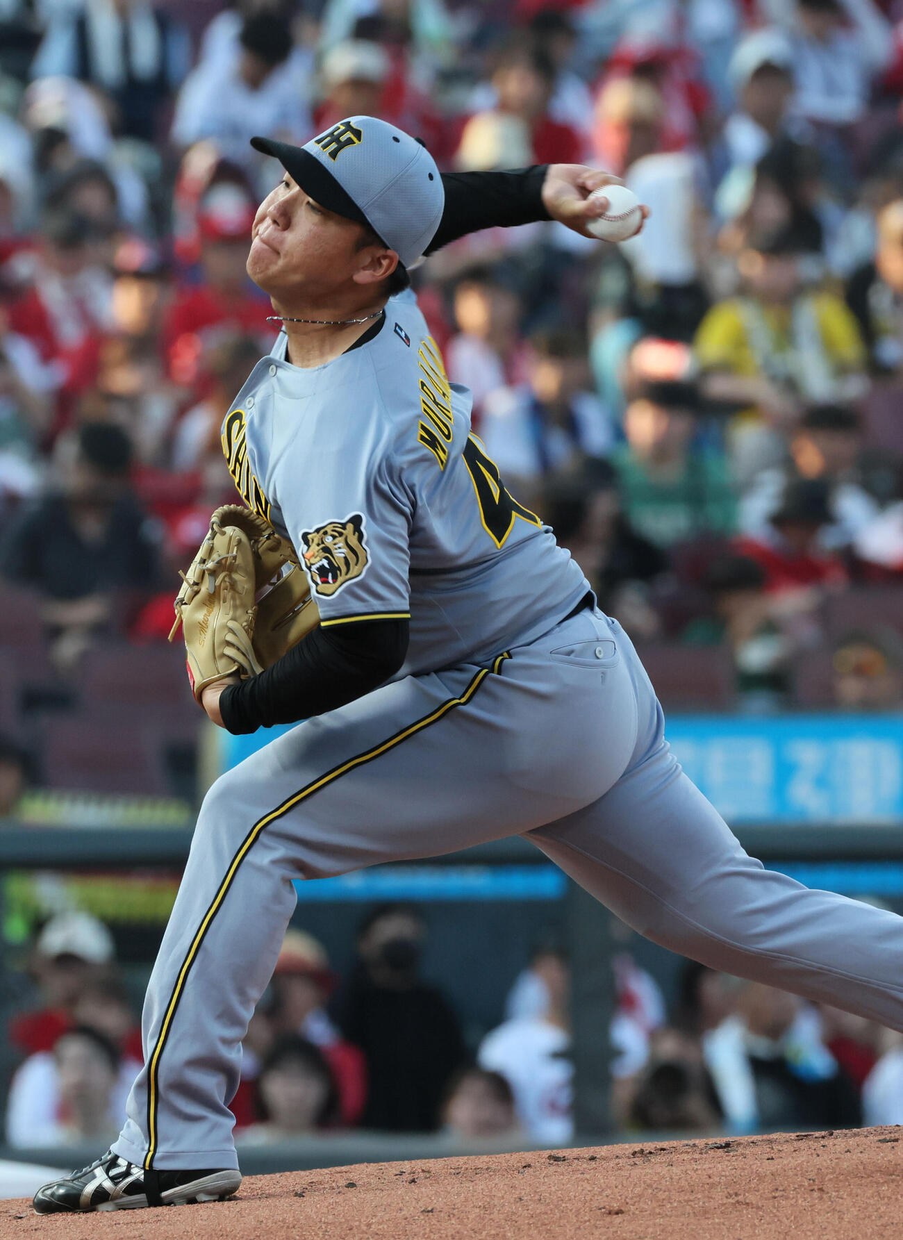 広島杯阪神　阪神先発の村上頌樹（撮影・加藤孝規）