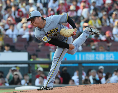 広島杯阪神　阪神先発の村上頌樹（撮影・加藤孝規）
