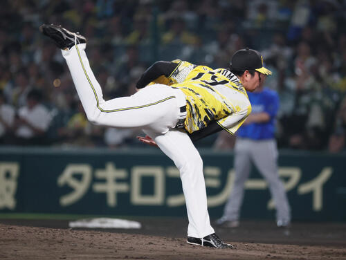 阪神対DeNA　下村は6回を4安打1失点と好投する海翔（撮影・宮崎幸一）