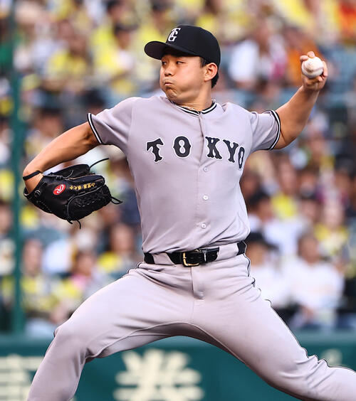 阪神対巨人　巨人先発の小笠原慎之介（撮影・上田博志）