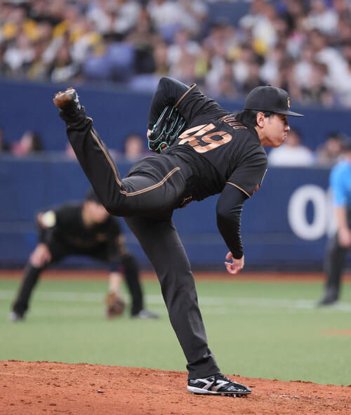 阪神対中日　阪神3番手の工藤泰成（撮影・宮崎幸一）