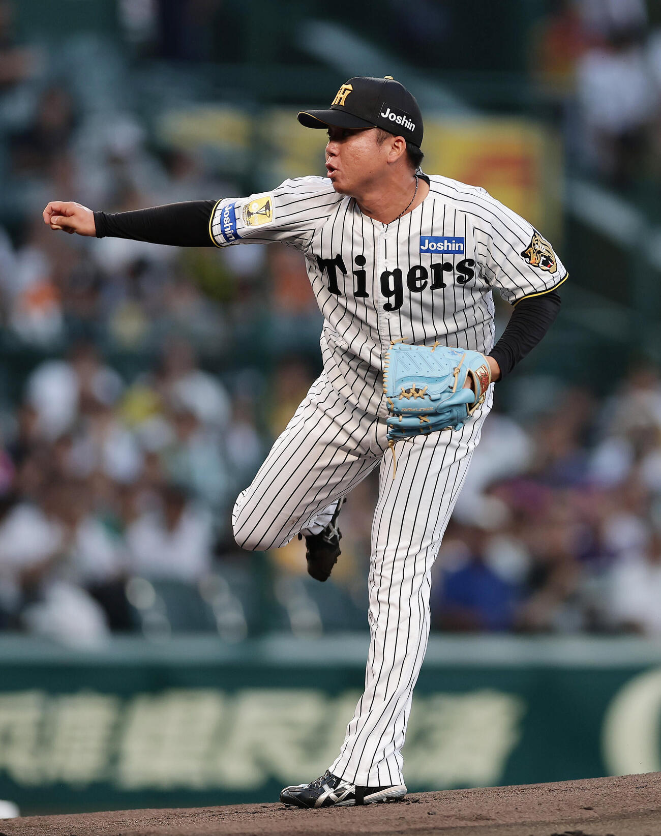 阪神対巨人　力投する阪神先発の村上頌樹（撮影・前田充）