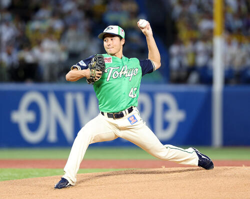 ヤクルト対阪神　力投するヤクルト先発の増居翔太（撮影・鈴木正人）