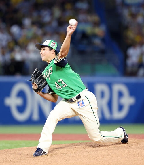 ヤクルト対阪神　力投するヤクルト先発の増居翔太（撮影・鈴木正人）