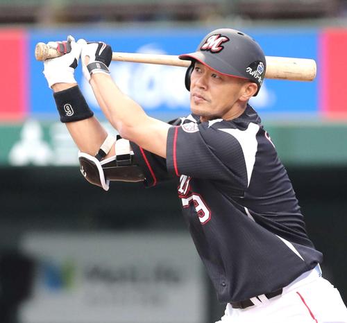 ロッテ福浦和也（２０１８年４月２１日撮影）