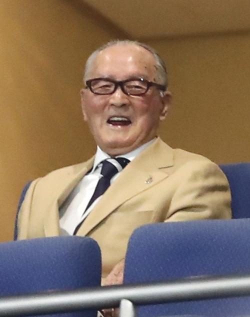 巨人－西武戦を観戦に訪れた巨人長嶋終身名誉監督（撮影・浅見桂子）