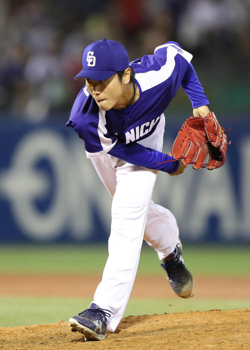プロ初登板で力投する中日清水(2018年6月27日撮影)