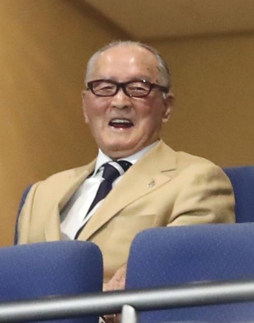 巨人－西武戦を観戦に訪れた巨人長嶋終身名誉監督（２０１８年６月８日撮影）