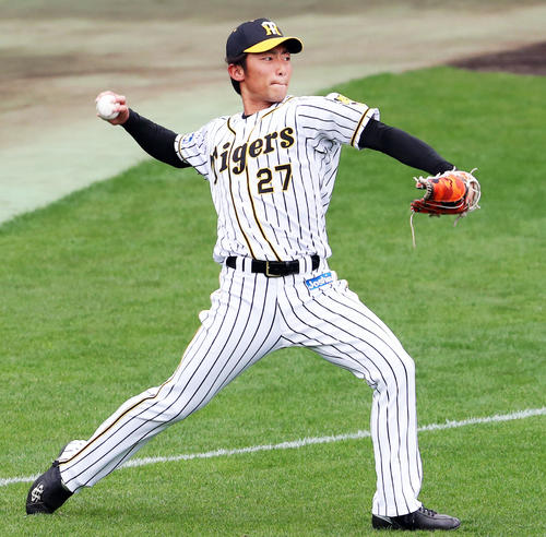 阪神尾仲祐哉（2019年3月6日撮影）