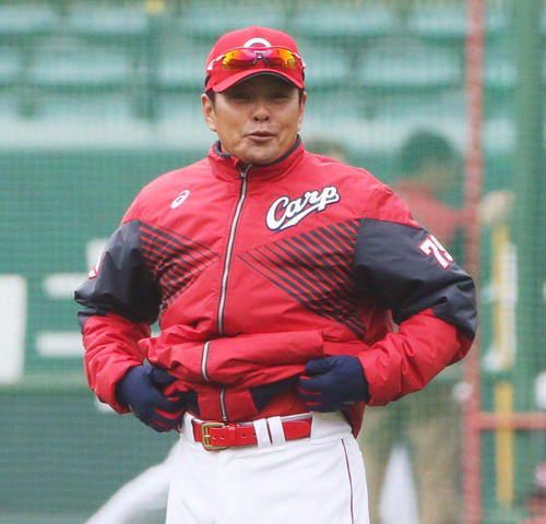 広島緒方監督(2019年3月12日撮影)