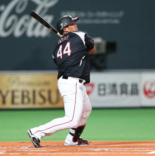 ロッテ井上晴哉（2018年10月11日撮影）