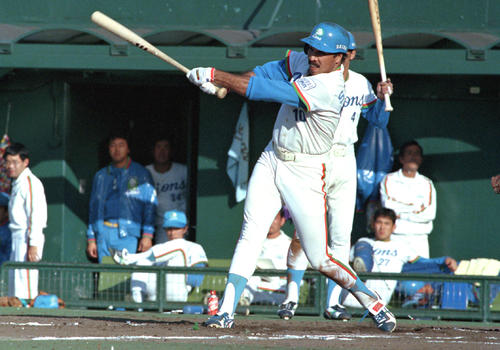 西武時代のスティーブ（1985年10月27日撮影）