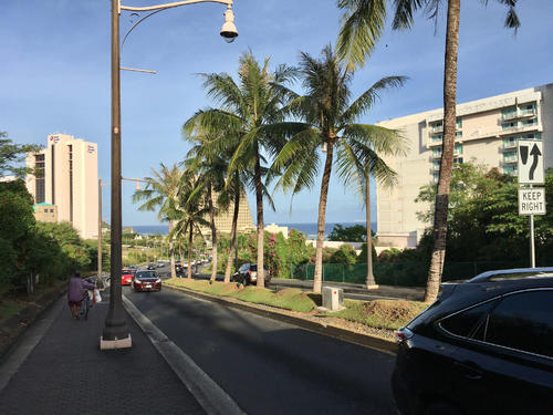 現地時間朝8時ごろのグアム。この時間はまだぽかぽかと心地よい陽気で過ごしやすい