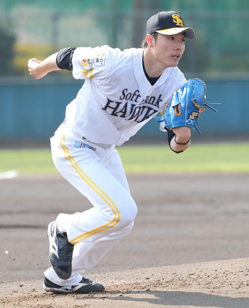 先発した松本は3回無安打と好投（撮影・梅根麻紀）