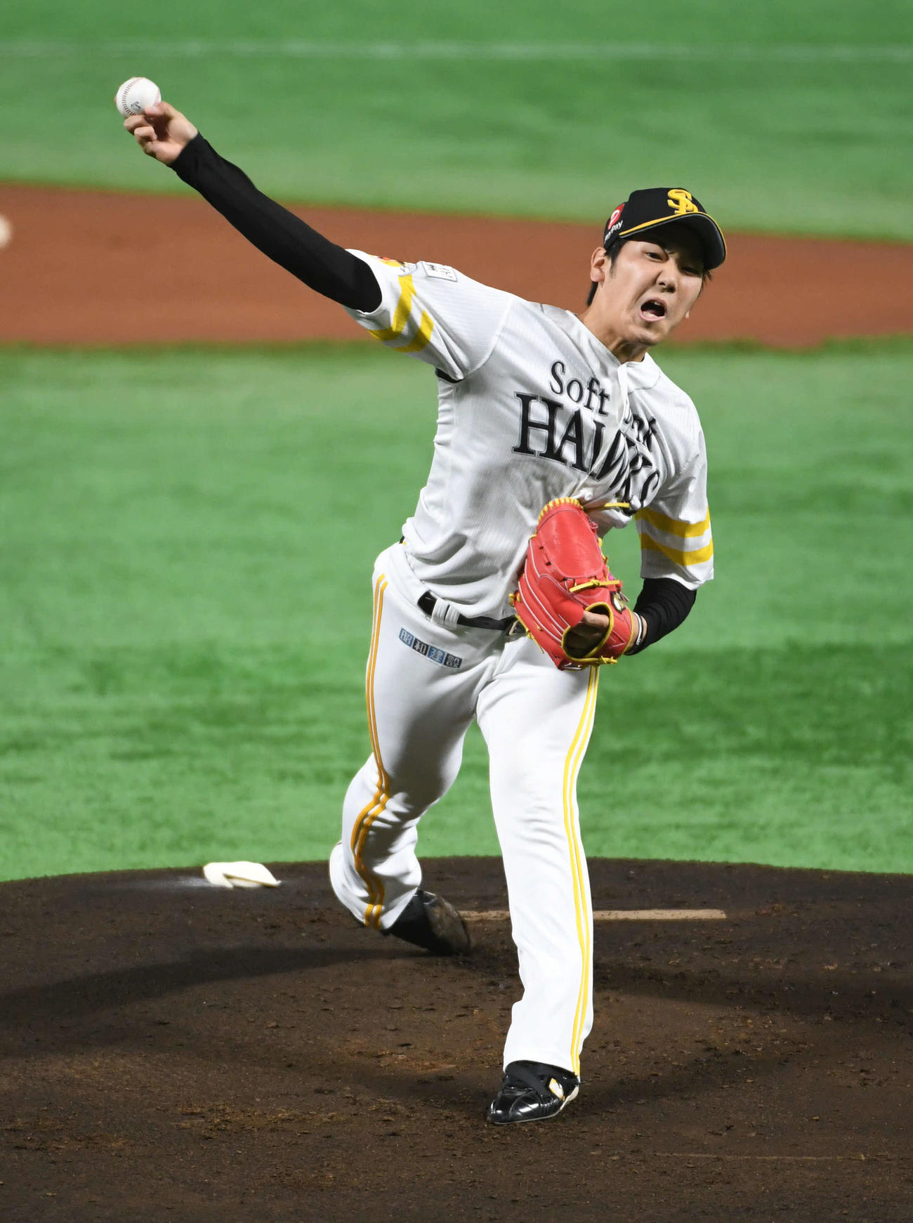 ソフトバンク石川柊太（2020年3月5日撮影）