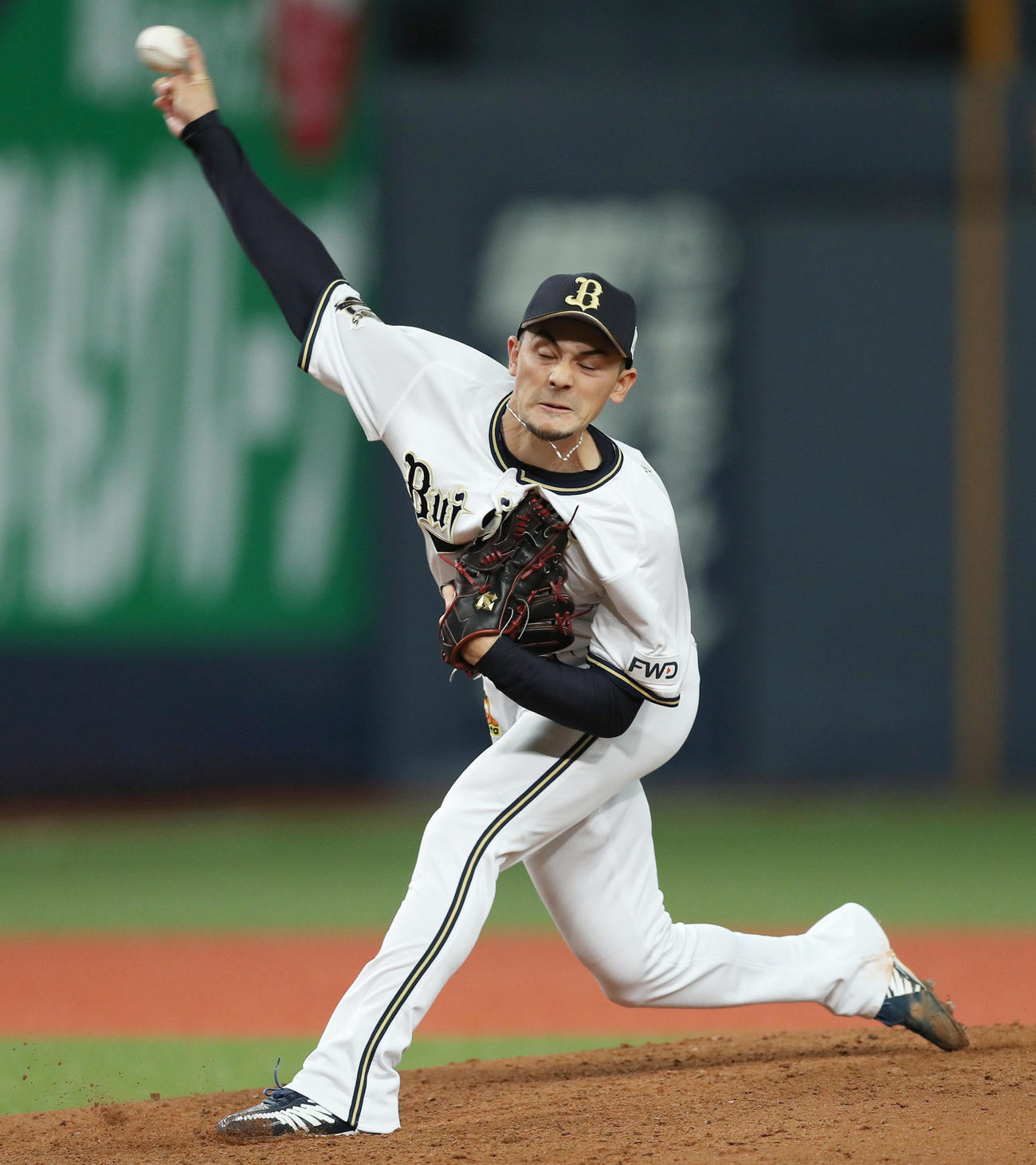 オリックス対ソフトバンク　オリックス2番手の鈴木は4回を無失点に抑える（撮影・前田充）