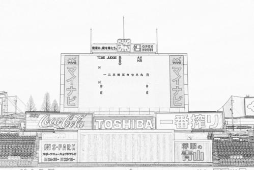 明治神宮野球場が投稿した「大人のぬりえ」（明治神宮野球場提供）