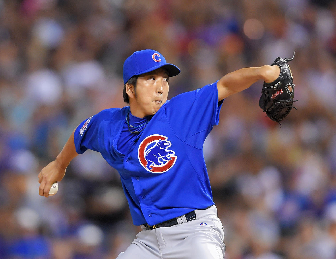 14年8月、437日ぶりにメジャー登板し1回を無安打無失点に抑えたカブス藤川球児（撮影・菅敏＝2014年8月6日）