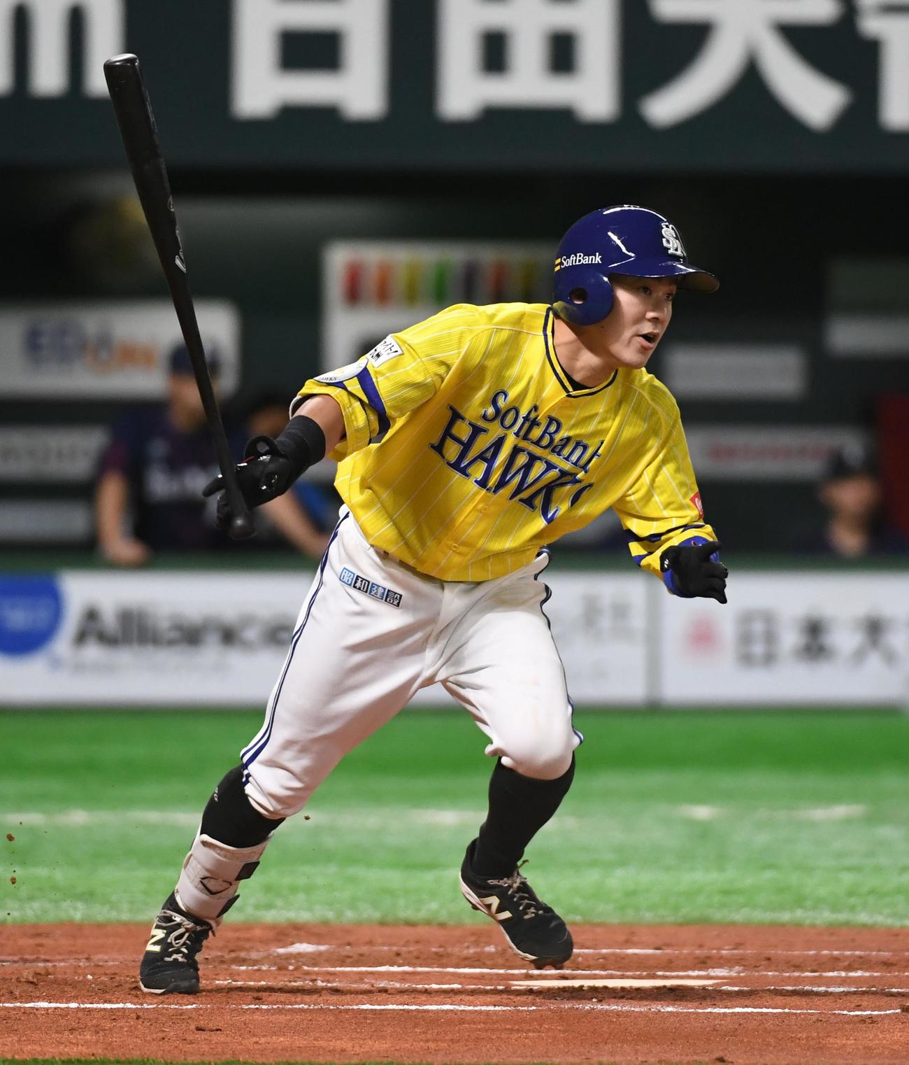 ソフトバンク牧原大成（2020年9月13日撮影）