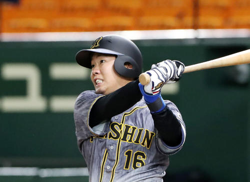20年開幕戦で巨人菅野から本塁打を放った阪神西勇輝（2020年6月19日）