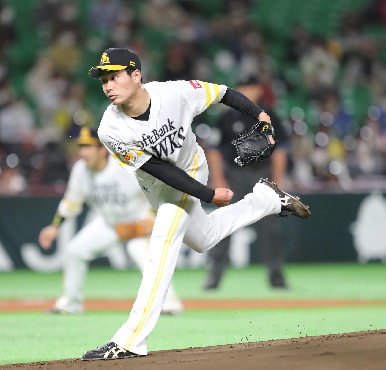 ソフトバンク対DeNA　ソフトバンク先発・武田（撮影・梅根麻紀）