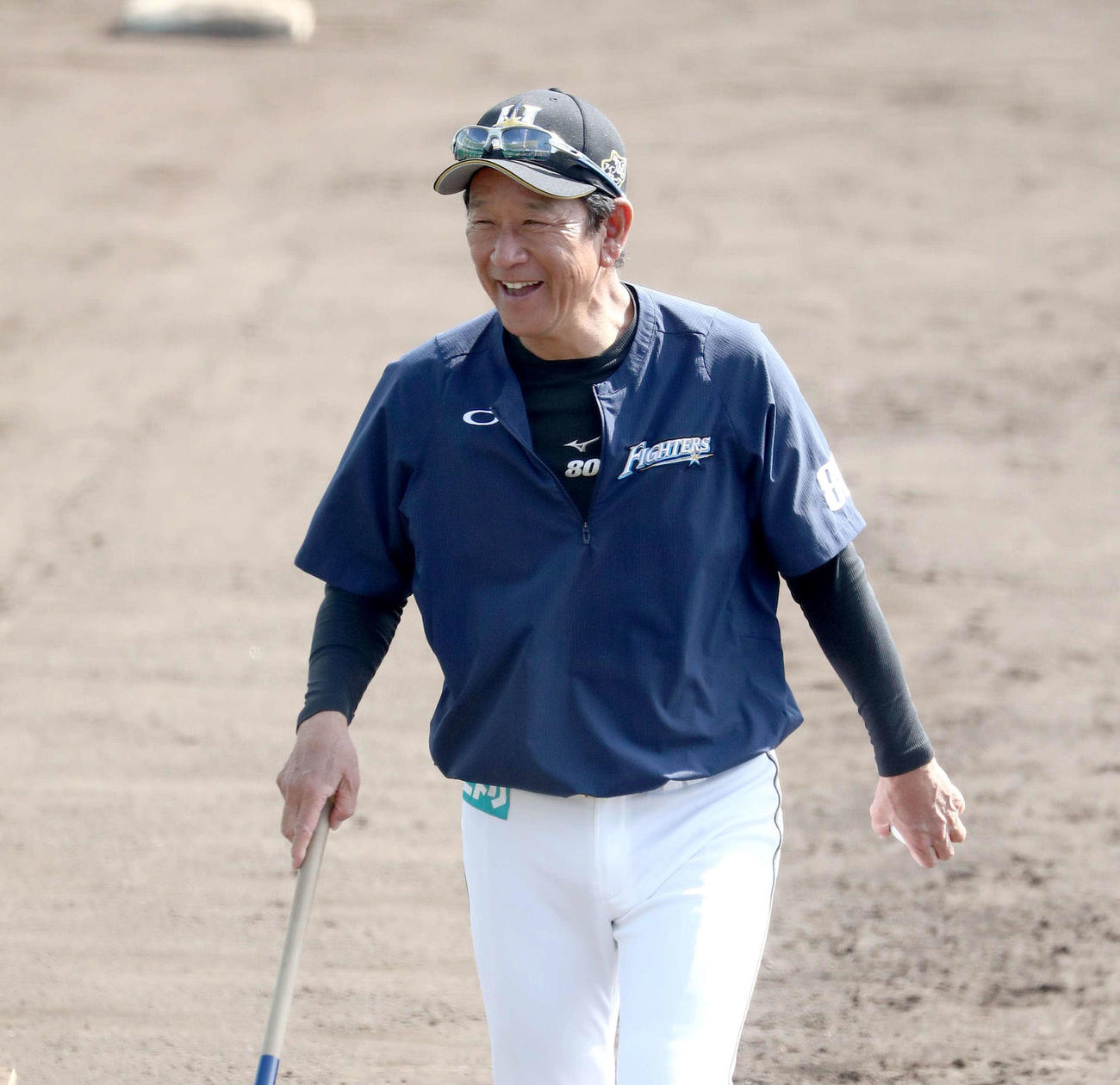 日本ハム栗山監督（2021年2月22日撮影）