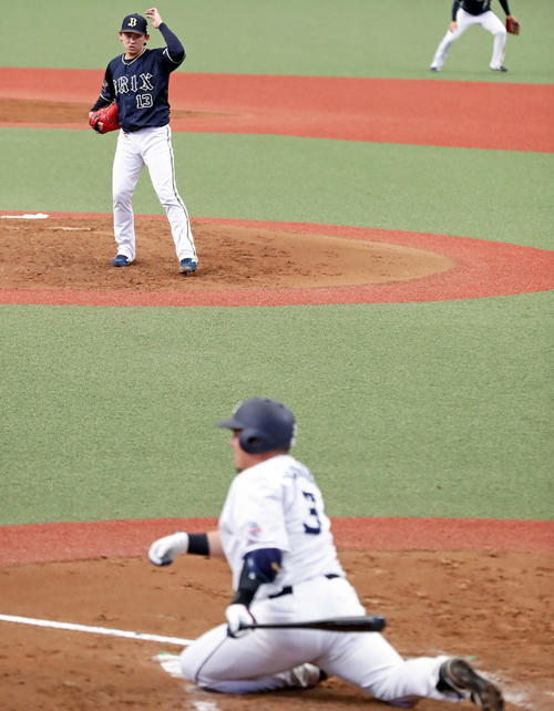 3月27日西武戦で山川穂高を空振り三振に仕留める宮城大弥