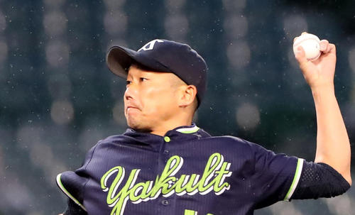 21年4月16日、阪神対ヤクルト　先発したヤクルト石川
