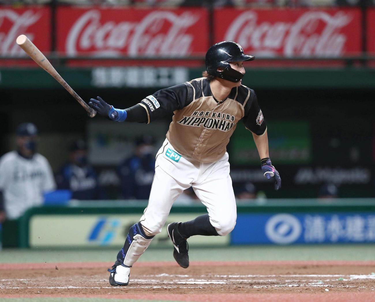 日本ハム浅間大基（2021年4月13日撮影）