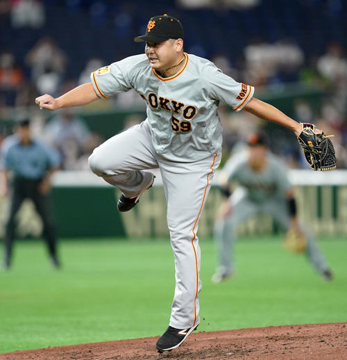 巨人田中豊樹（2021年7月14日撮影）