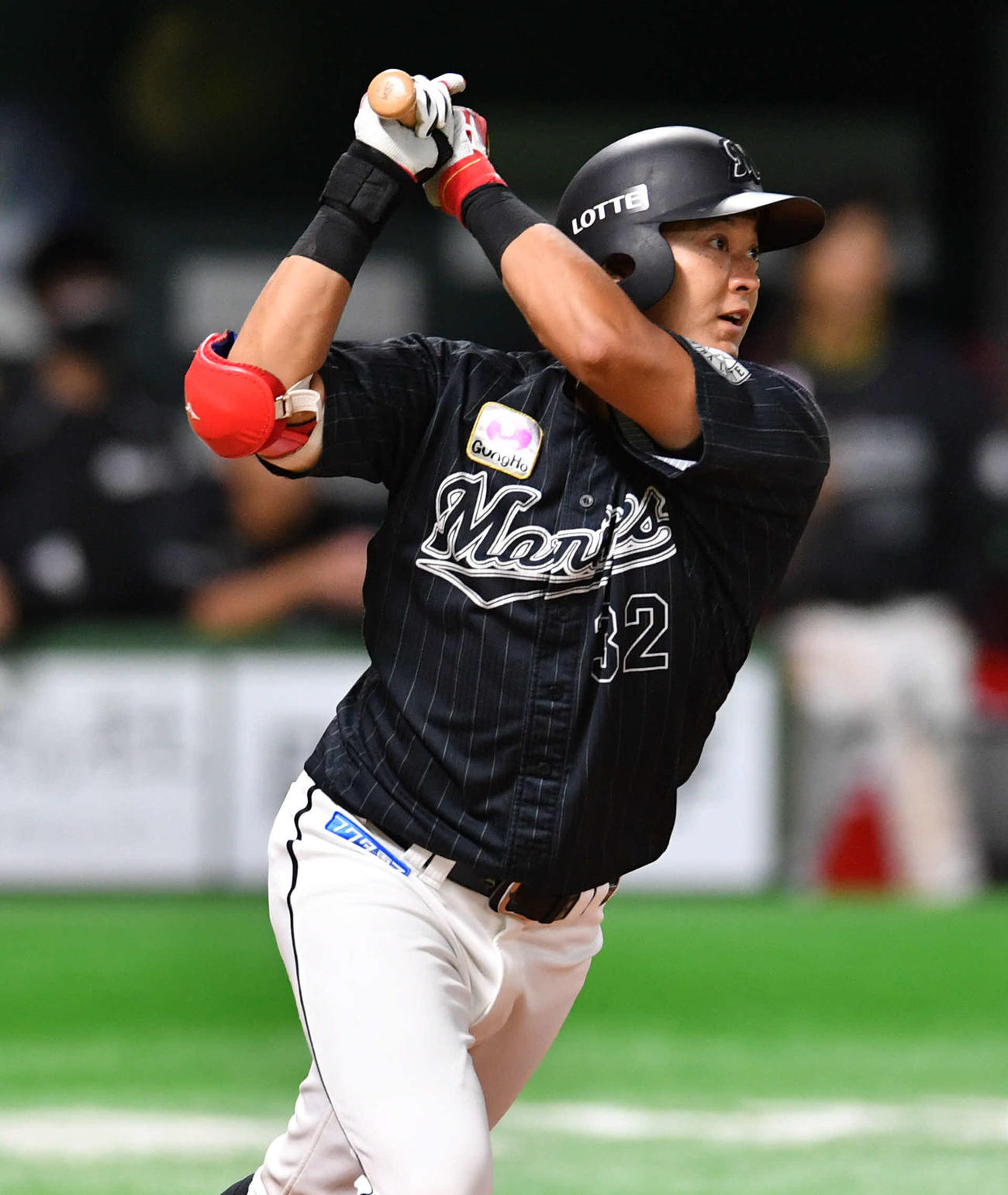 ロッテ佐藤都志也（2021年8月21日撮影）