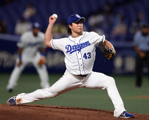 中日三ツ間卓也（2021年8月29日撮影）