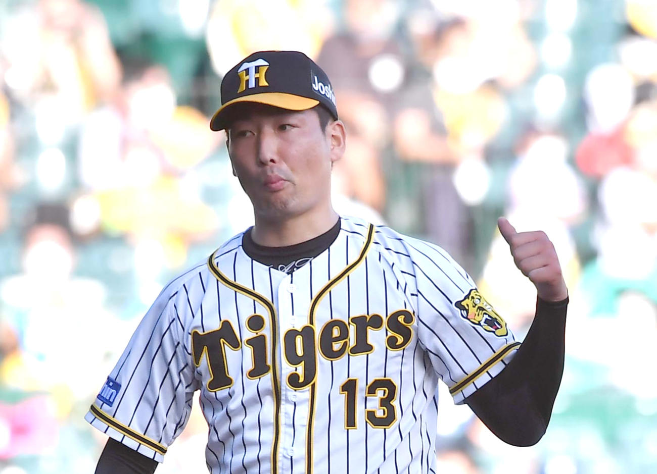 阪神岩崎優（2021年9月17日撮影）
